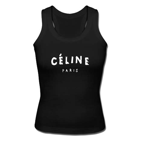 celine black tank top|Celine tank top price.